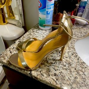 Express Gold Strap Sandals